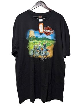 Vintage Harley Davidson Scott Jacobs Artwork Limited Edition T Shirt SZ 2XL NWT